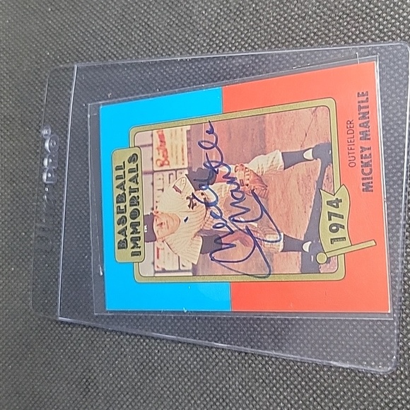 Mickey mantle sighned card 1980 87 ssp baseball immortals Inpersonauthentication - Picture 14 of 14